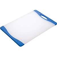 Kitchen Craft Colourworks - Tabla de cortar reversible (36-5 cm x 25 cm)- color blanco y azul